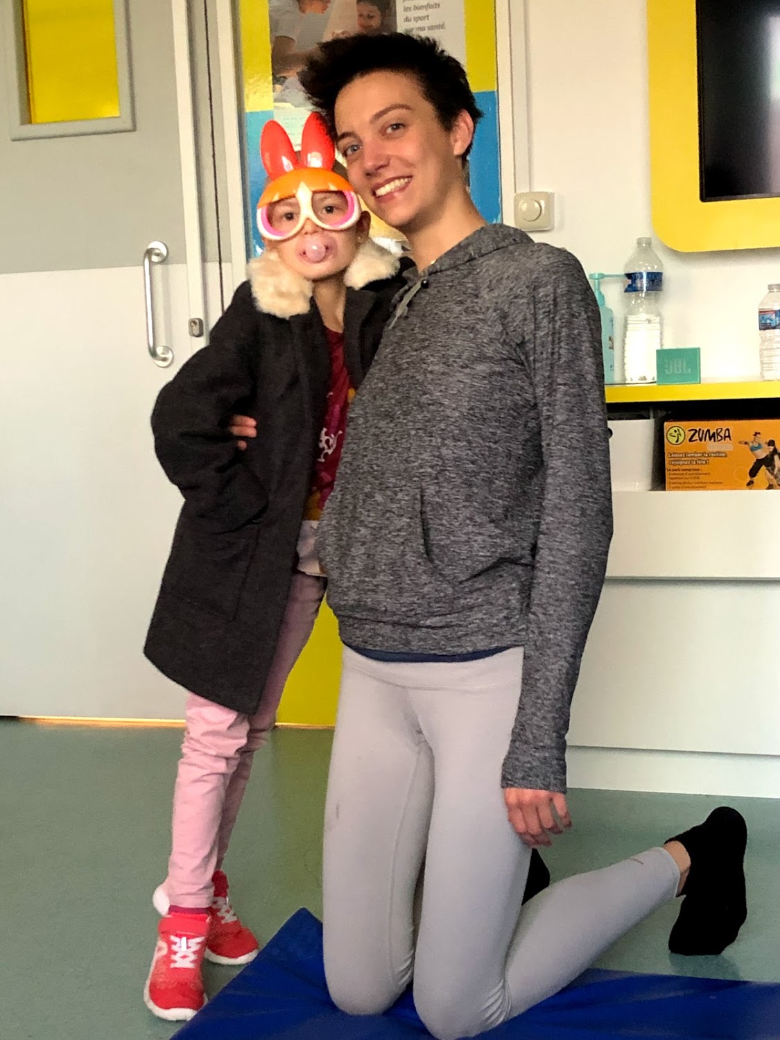Lola and Charlotte at La Timone Children's Hospital in Marseille. Every Wednesday, we visited Lola and the other children to share meditation, visualization, and breathing practices. The enthusiasm of this little girl was edifying.