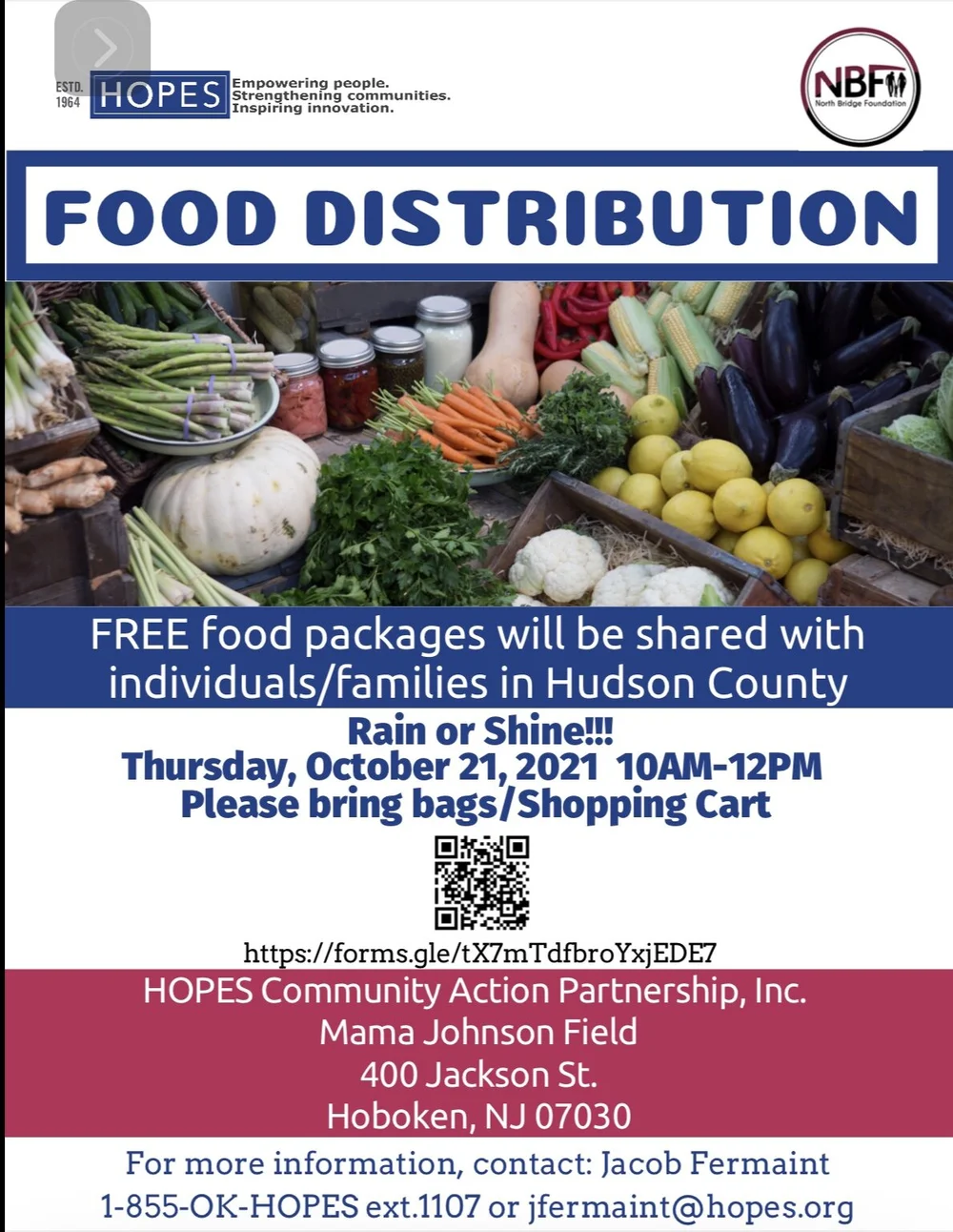 Food distribution, fresh fruits and vegetables — Hoboken Housing Authority