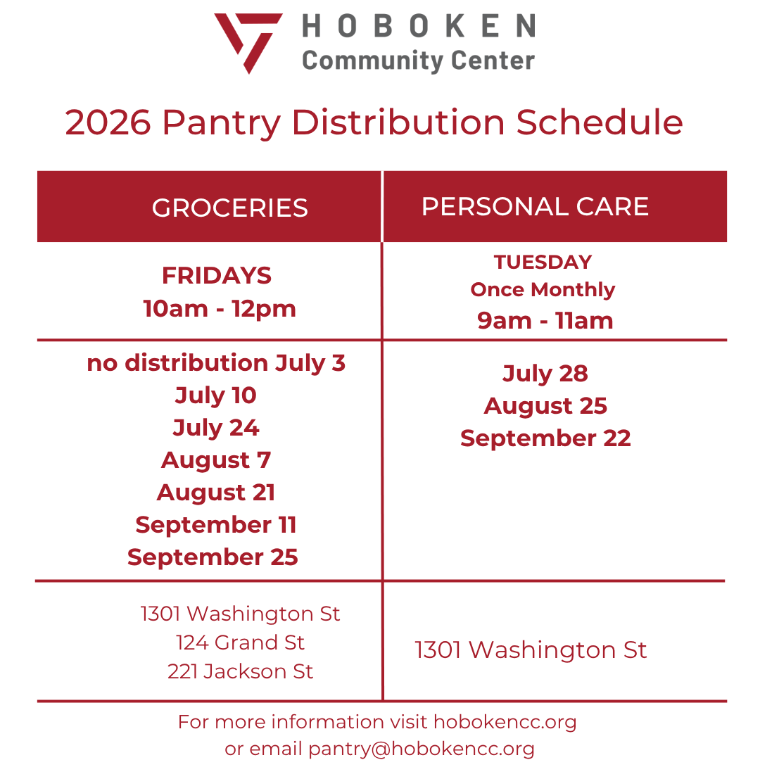 Food Pantry Schedule / Calendario de distribución de alimentos 