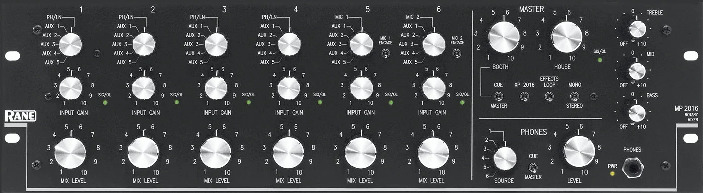 Rane MP 2016 rotary DJ mixer — Caramel Sound & Vision 