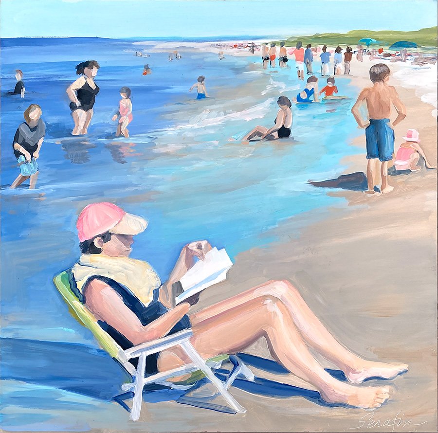 Reader at Crane Beach