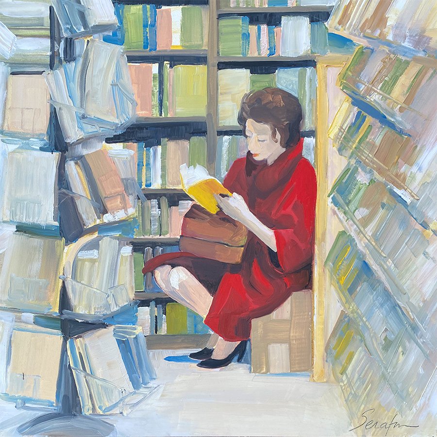Reader in Red, SOLD