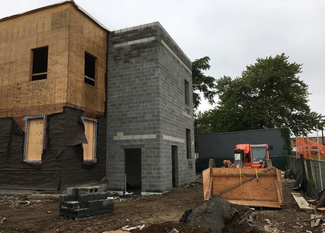 Completion of the Framing of the Back Stairs and Second Floor