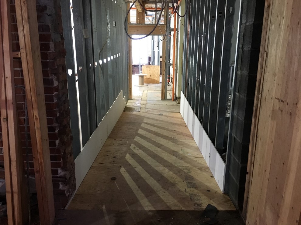 Framing of the Ramp to the New Second Floor