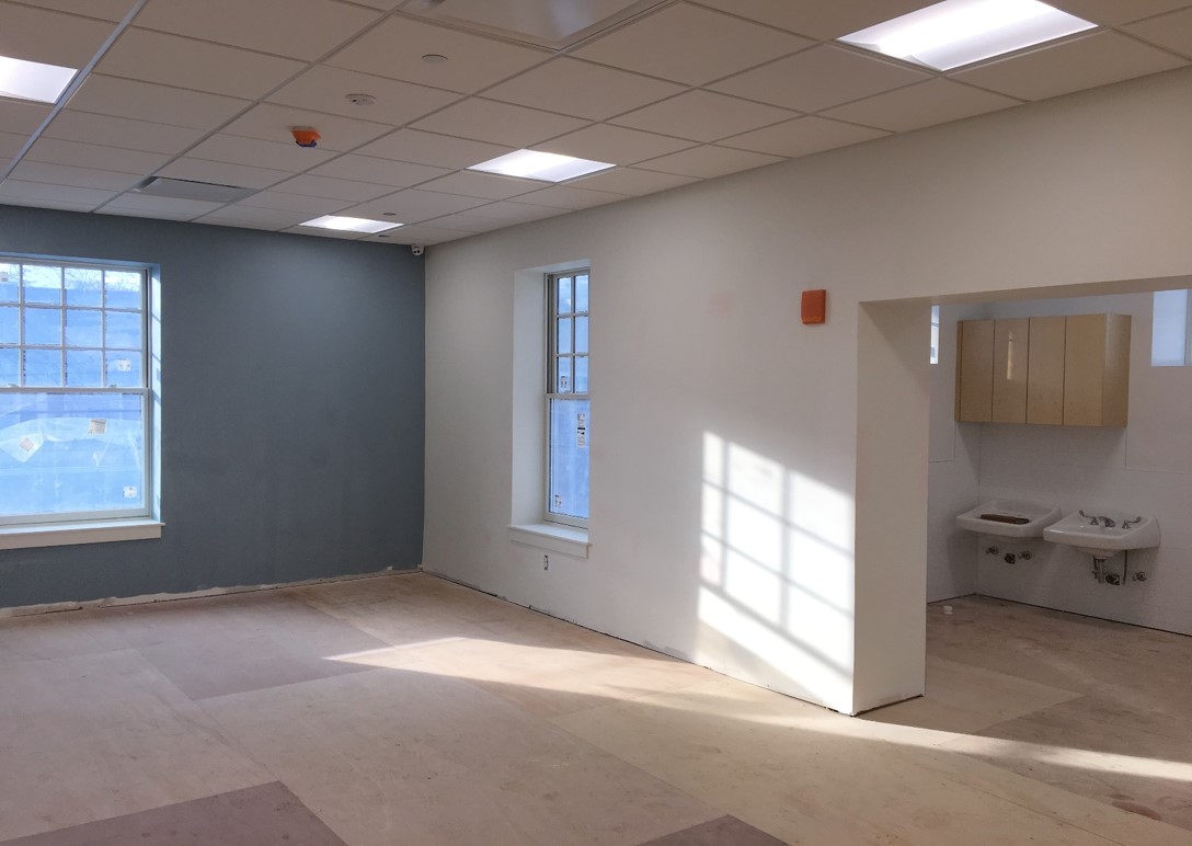 Second Floor Classroom- Extended Bathroom Area over Newly Created Elevator Vestibule Area