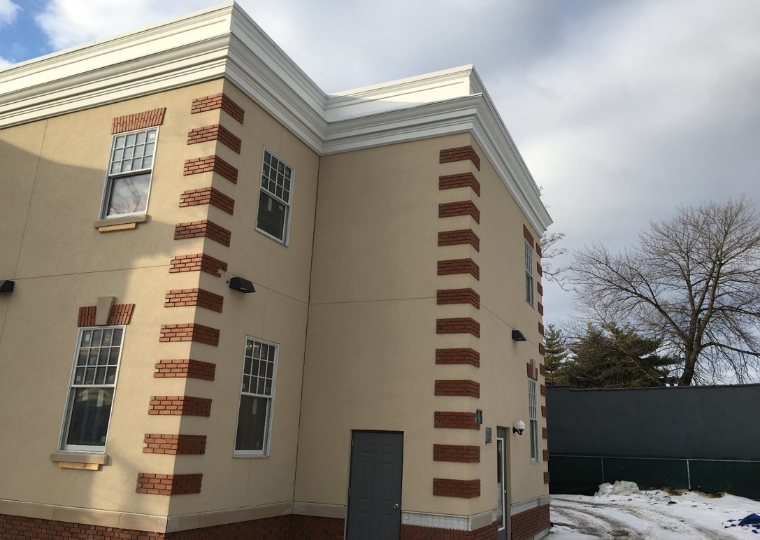 Stucco and Brick Trim on New Back Stairs and 2nd Floor