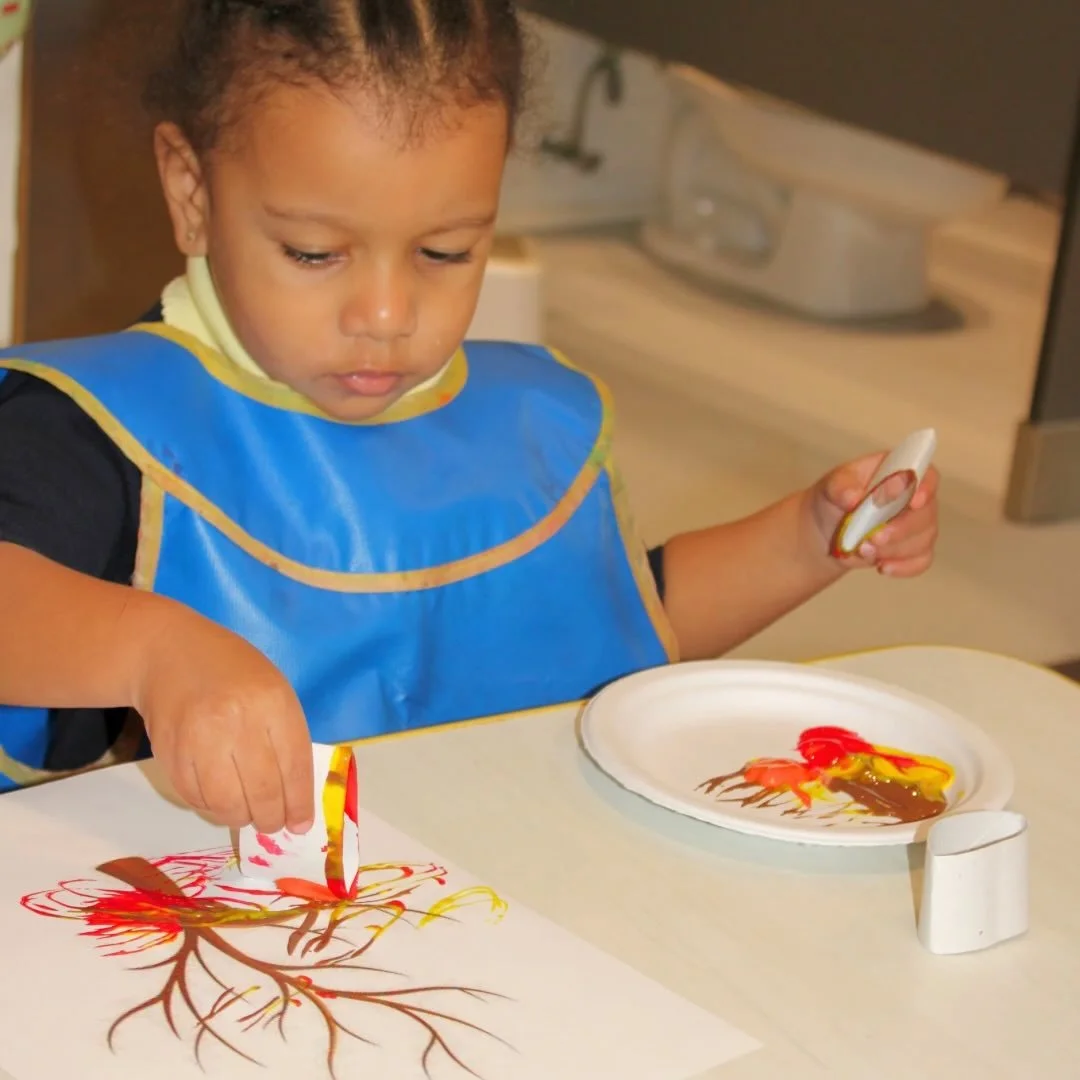 Fall colors are blooming at CDP! Our students painted the leaves of an autumn tree, exploring how colors change during the fall season.

This simple activity builds fine motor skills, supports color recognition, encourages language development, and i