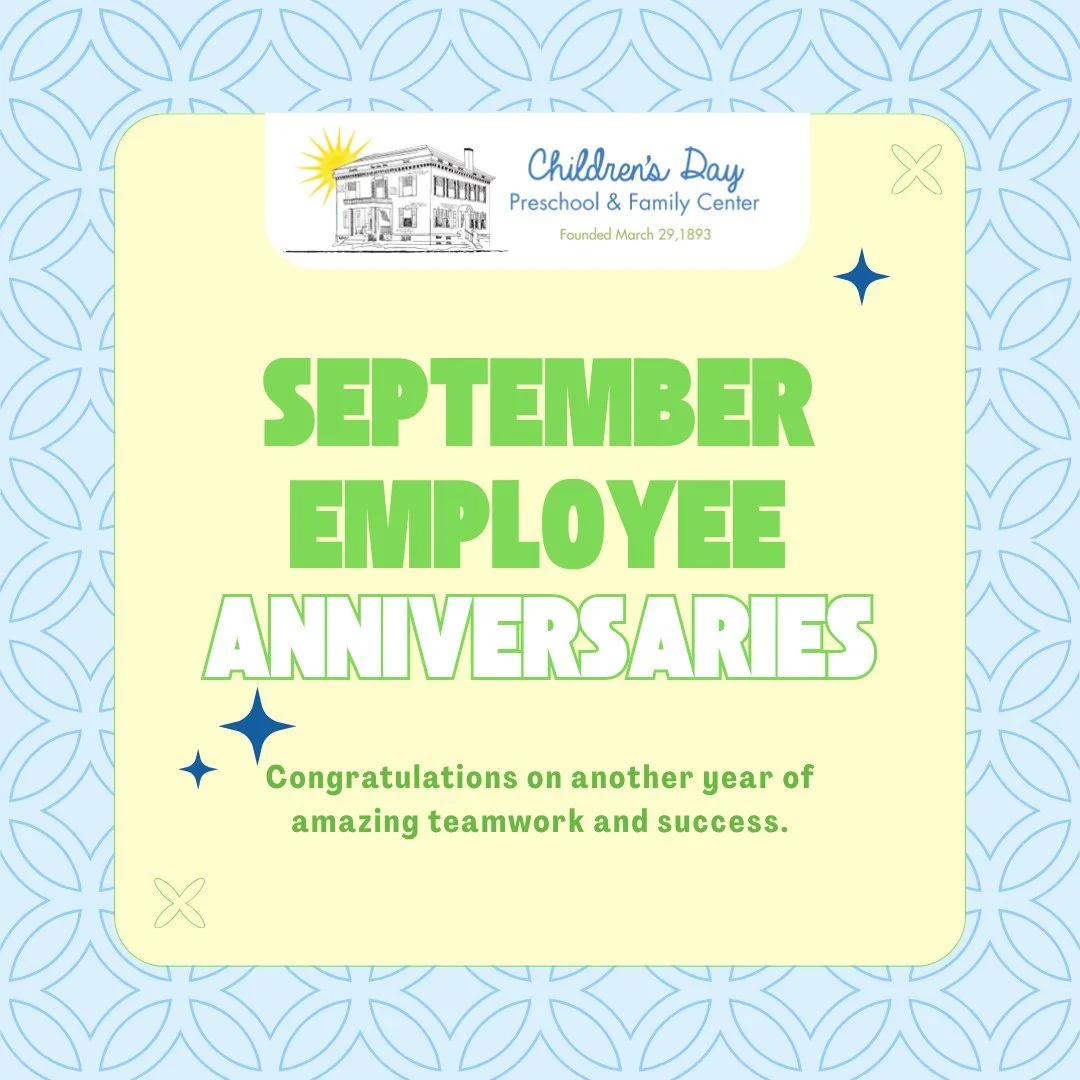 Celebrating our September staff anniversaries! 🎉

Congratulations to all of our amazing team members who celebrated another year with Children&rsquo;s Day Preschool! 

We are so grateful for the hard work, dedication, and care you bring to our schoo
