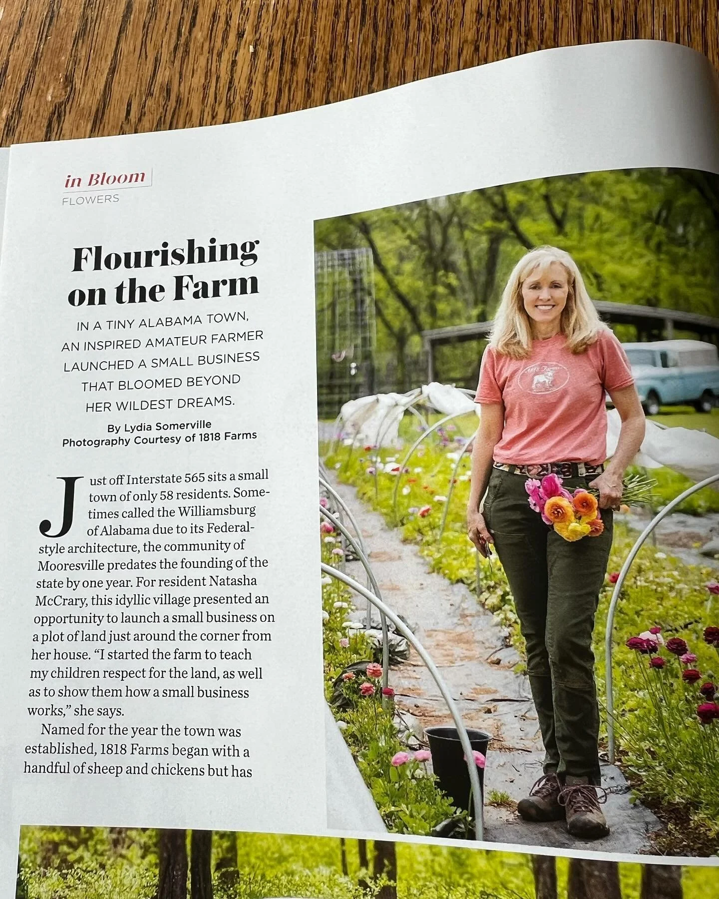 Great little read in @flowermagazine .. congrats Natasha! Loving the floral prints you are creating! @1818farms #inspired