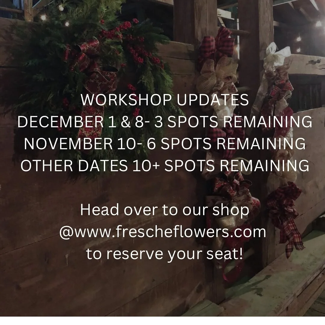 We are one month away from our first harvest workshops!  Head over to our shop to reserve the last of the seats for this season!