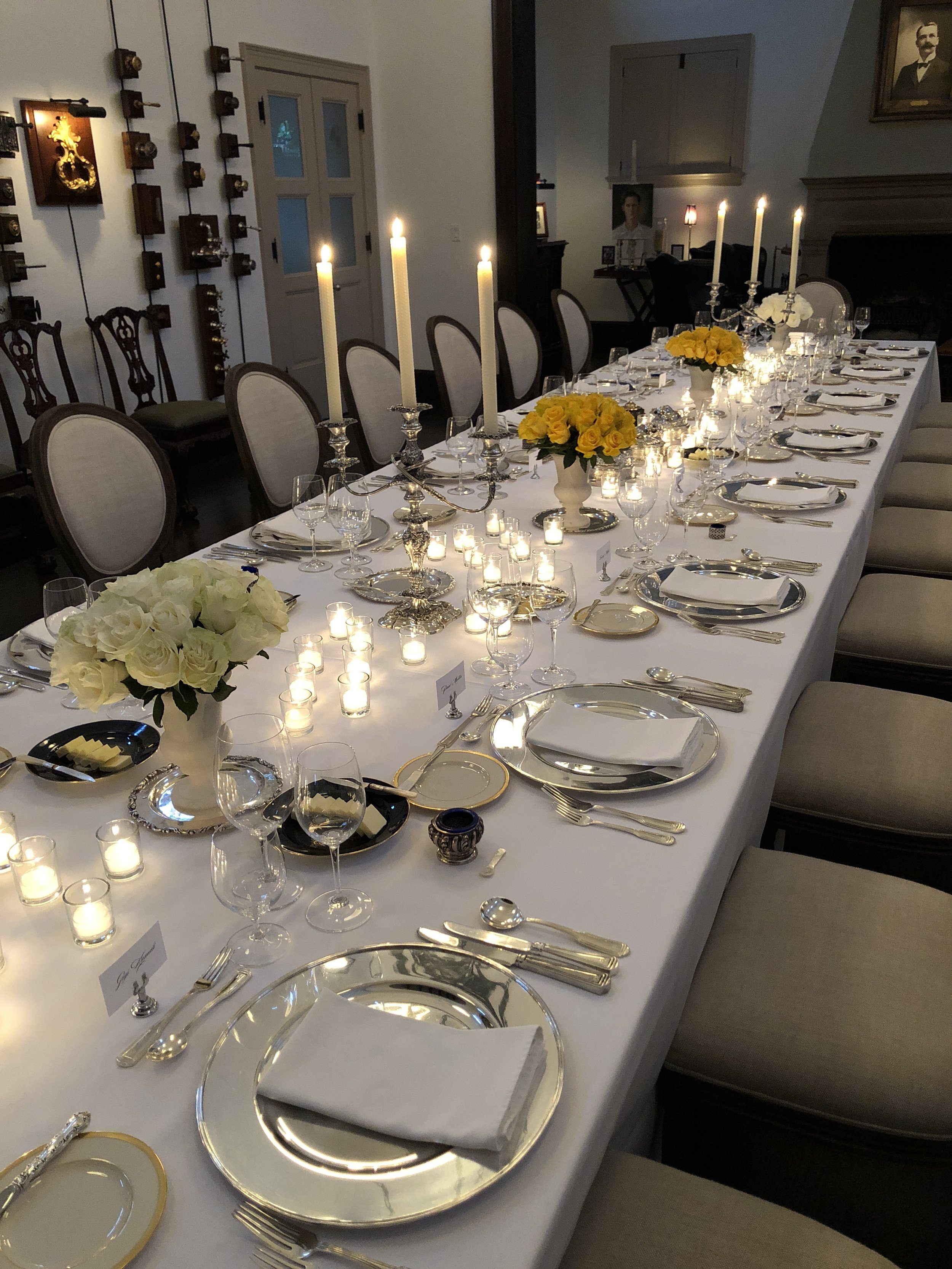 Photo of the Dining Table with Table Setting.JPG