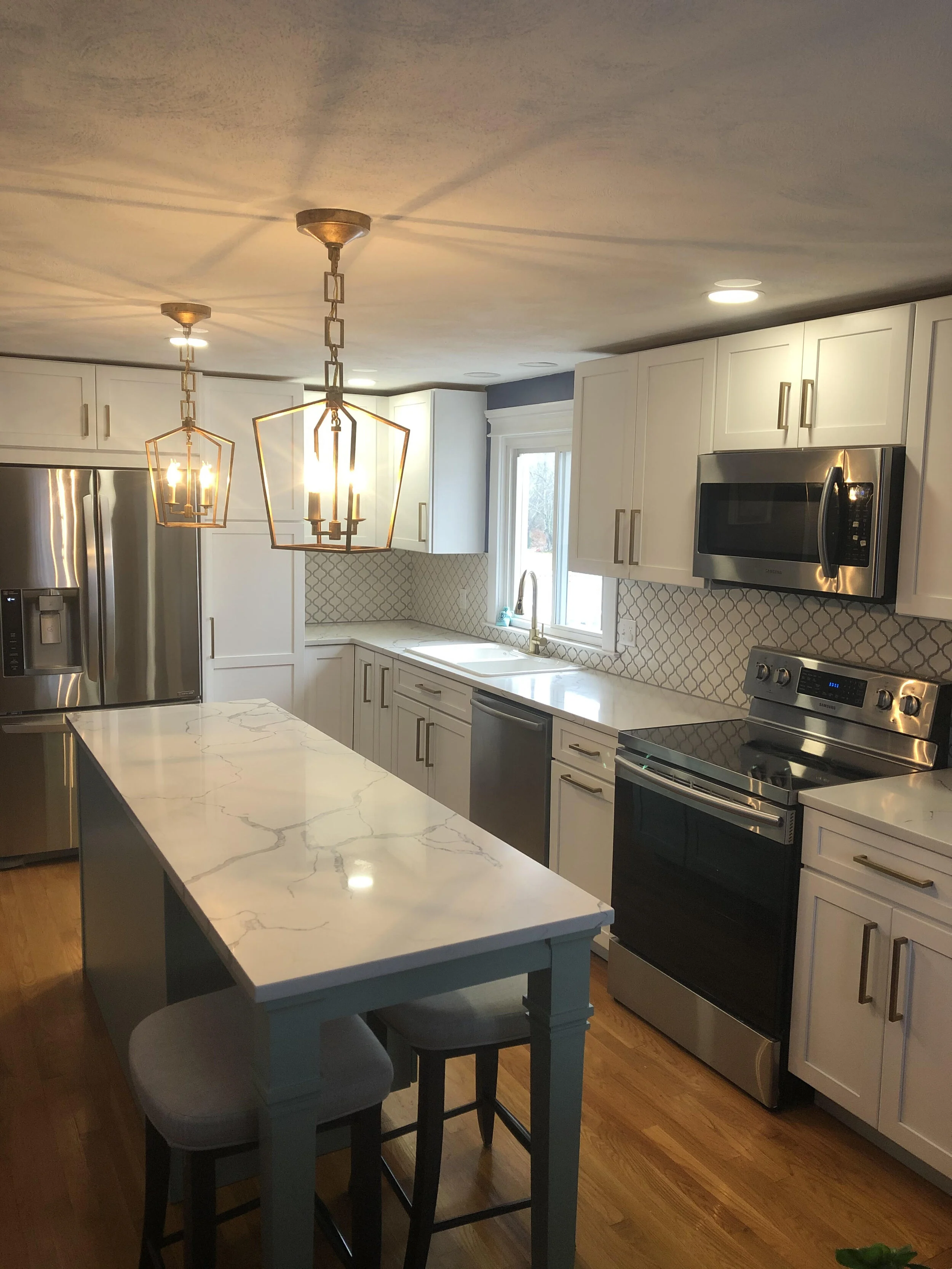 Transitional Kitchen Remodel in Warren, RI by A+ Custom builders project photo