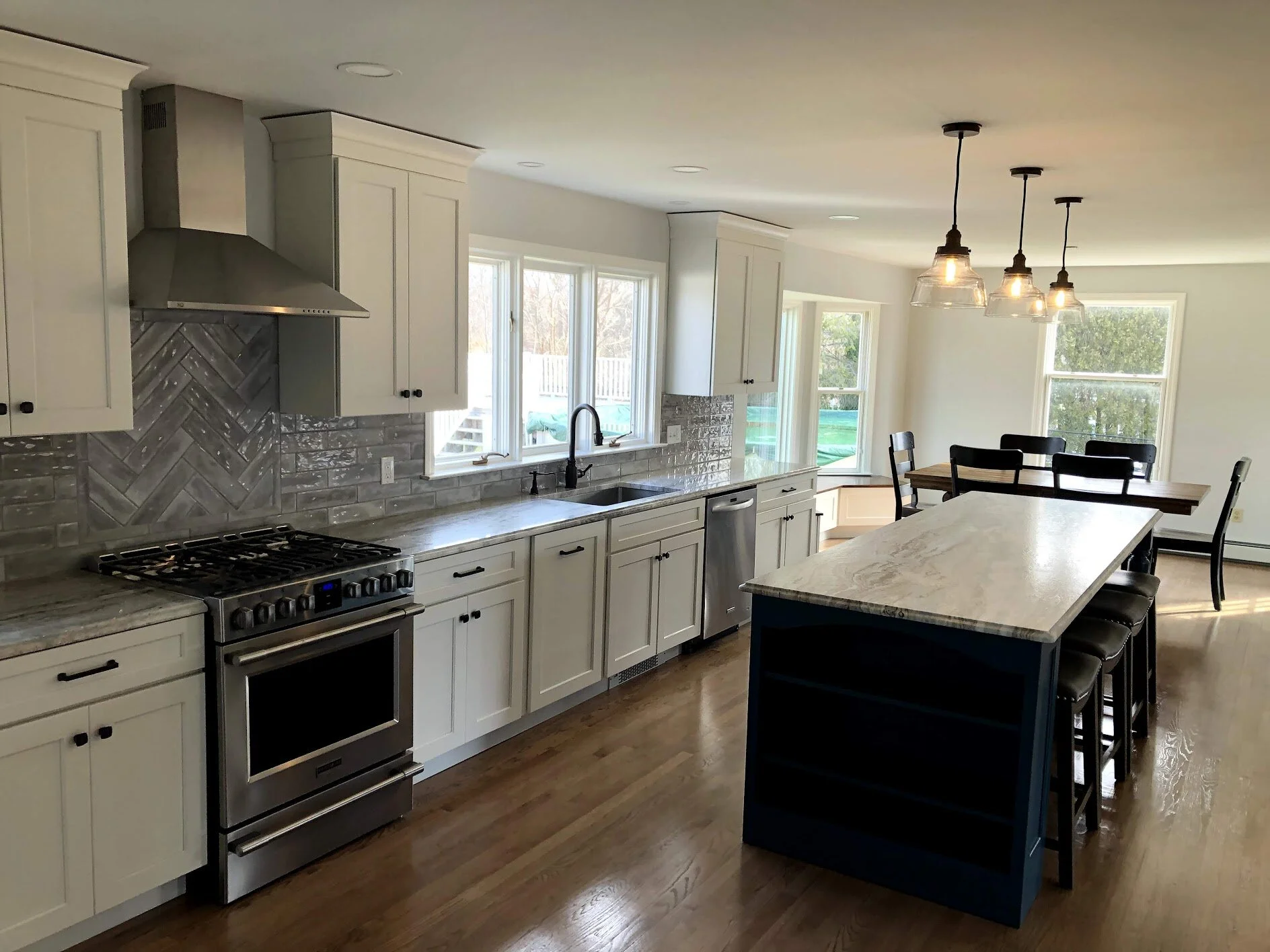 Transitional Kitchen Remodel in Swansea, MA by A+ Custom builders project photo