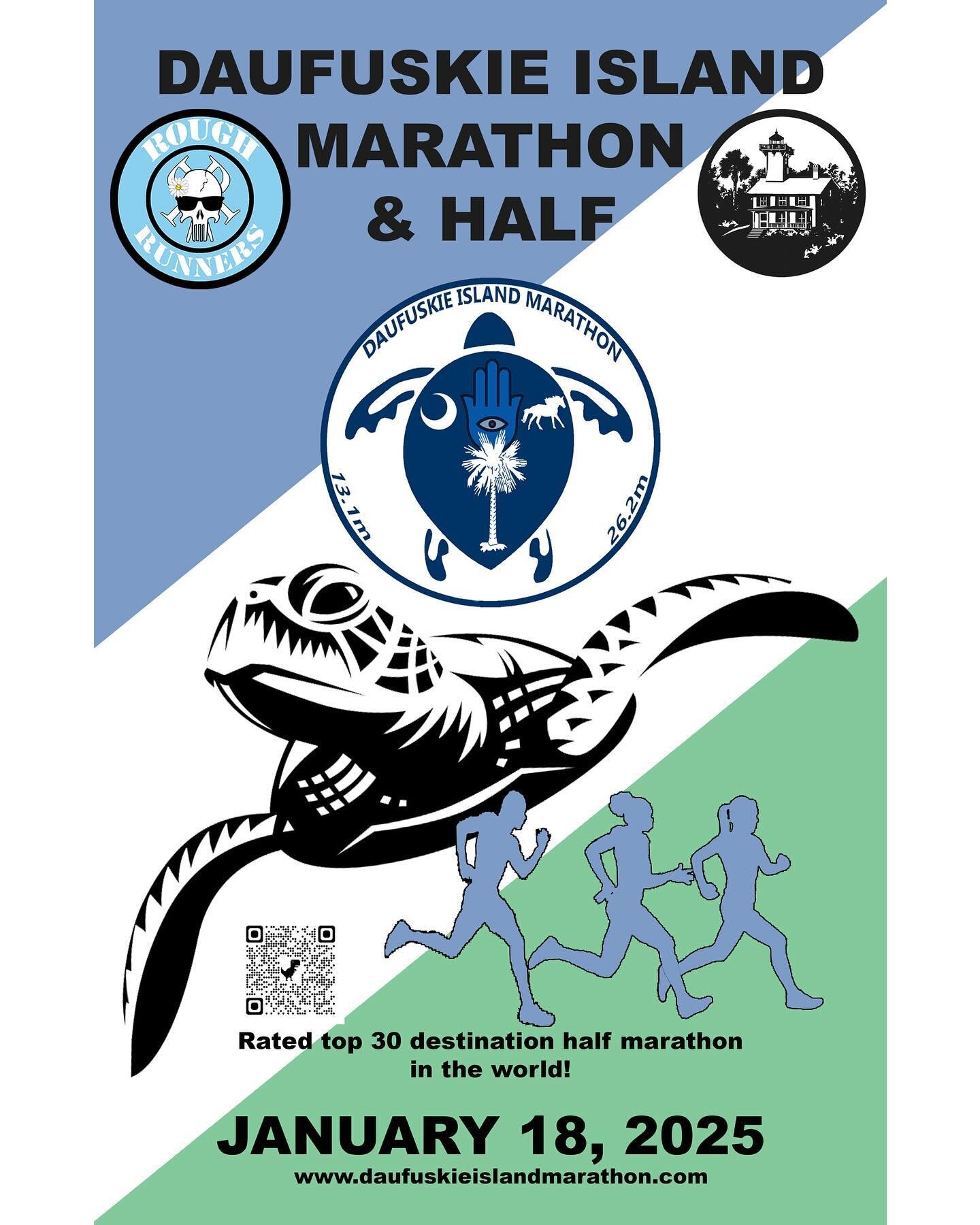 Start planning and training for 2025 Daufuskie Island Marathon and Half!
Rated in the top 30 destination Half marathons in the world! Run through beautiful, eclectic Daufuskie Island, the gem of the south! It&rsquo;s a flat, fast course and Boston qu