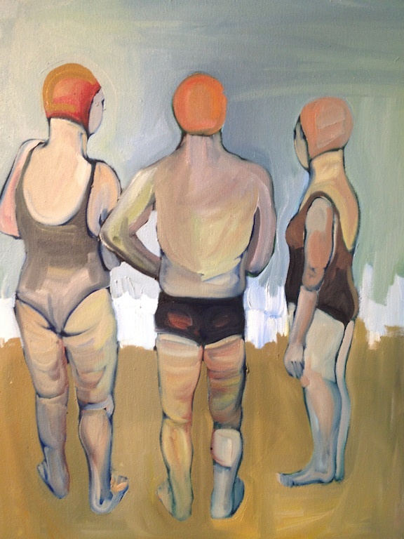 1989 - 24x18 Oil on Canvas Swimmer Series .jpg