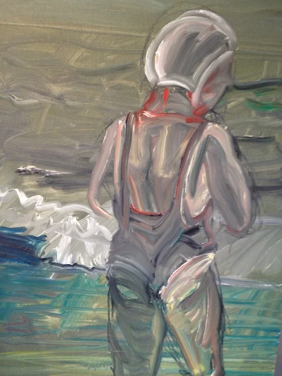 1989 - 36x24 Oil on Board Swimmer Series .jpg
