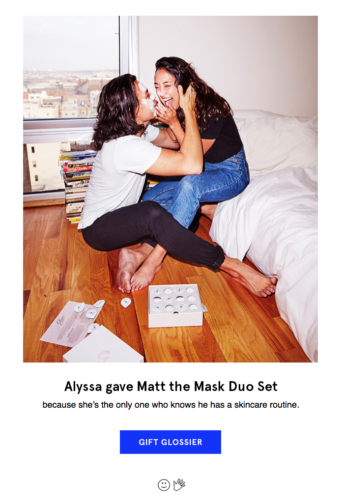 Glossier marketing email.