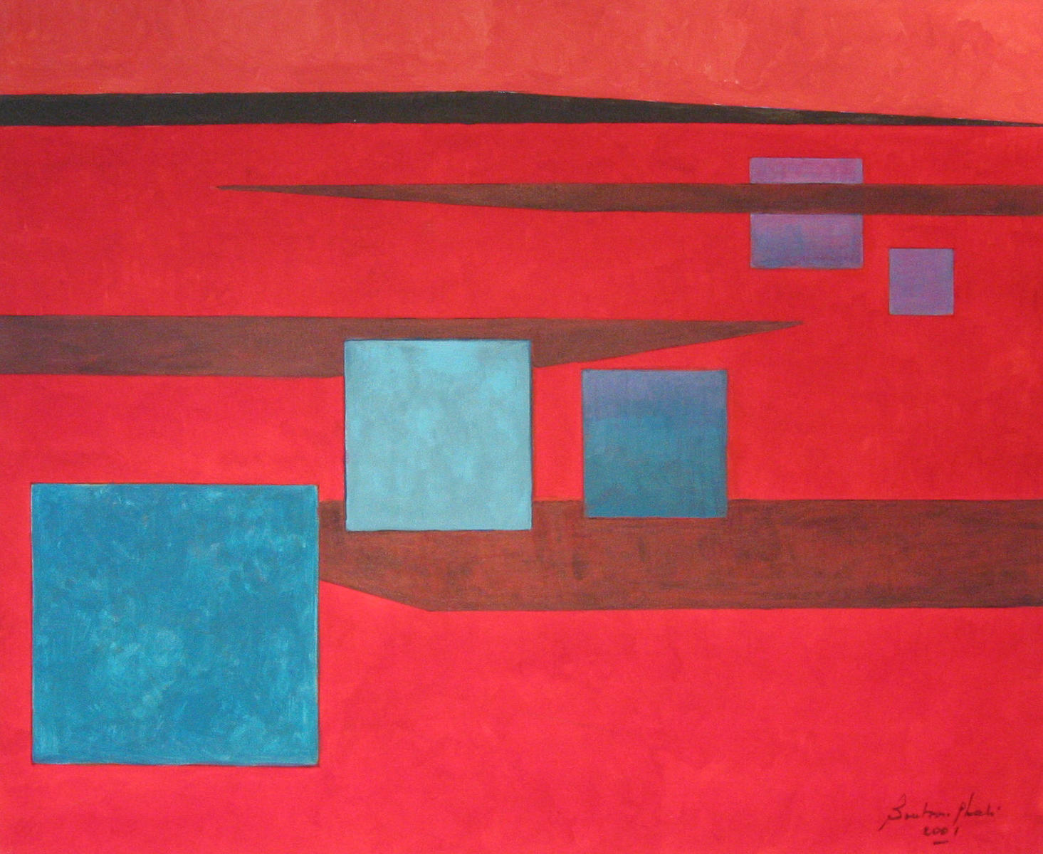 Horizon XI 2001 acrylic on canvas 38 x 46 inches