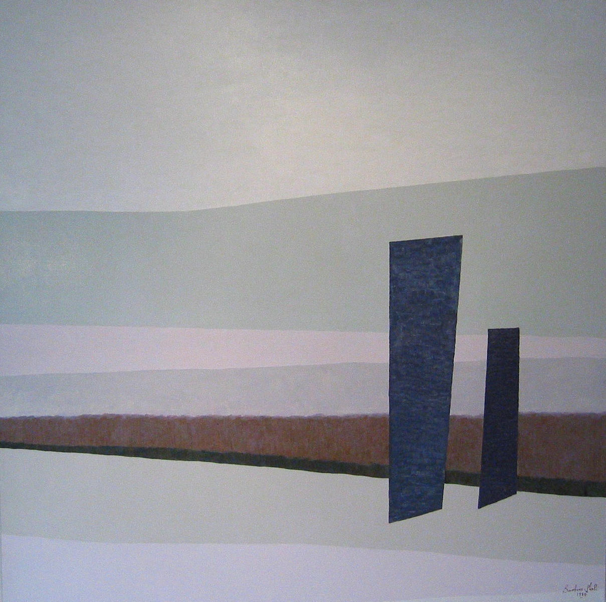 Winter 1987 acrylic on canvas 60 x 60 inches