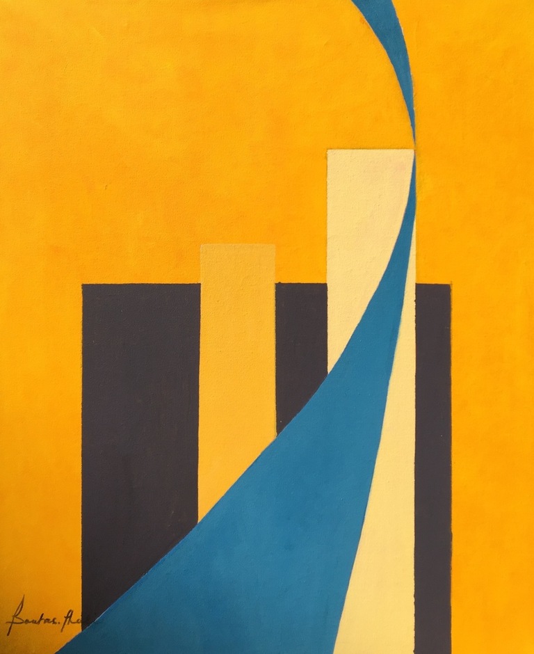 La Voile 2016 acrylic on canvas 33.5 x 27.5 inches