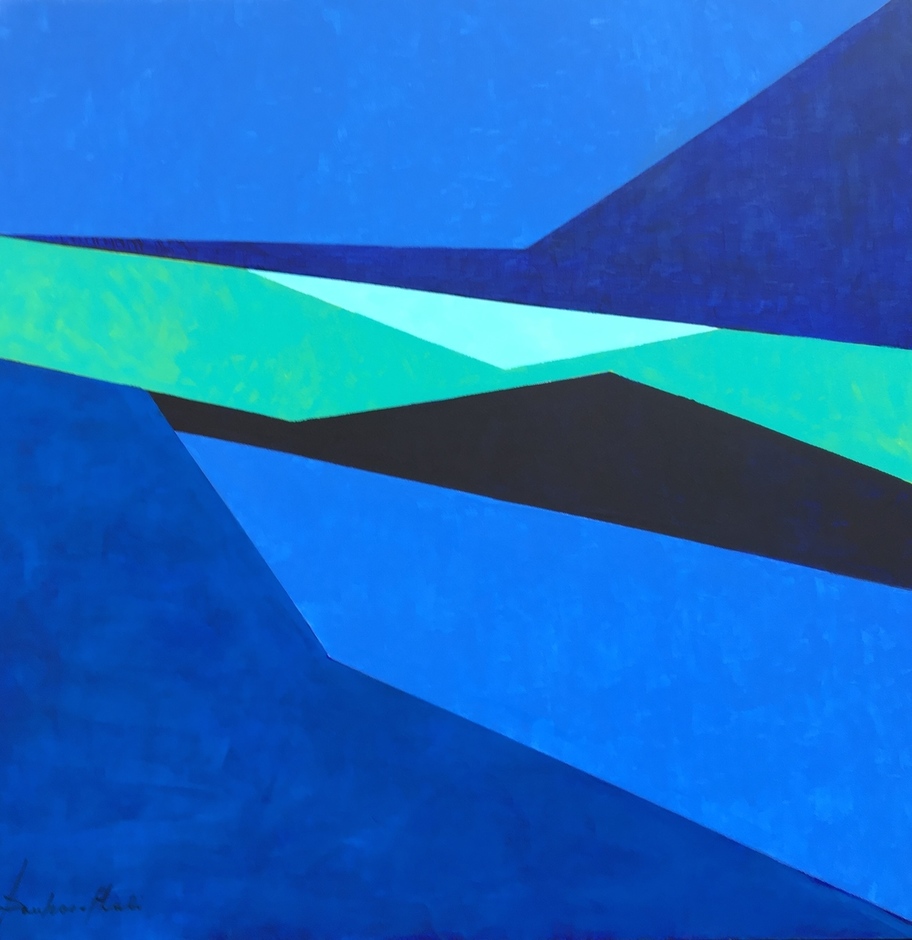 Le Flow 2018 acrylic on canvas 46 x 40 inches