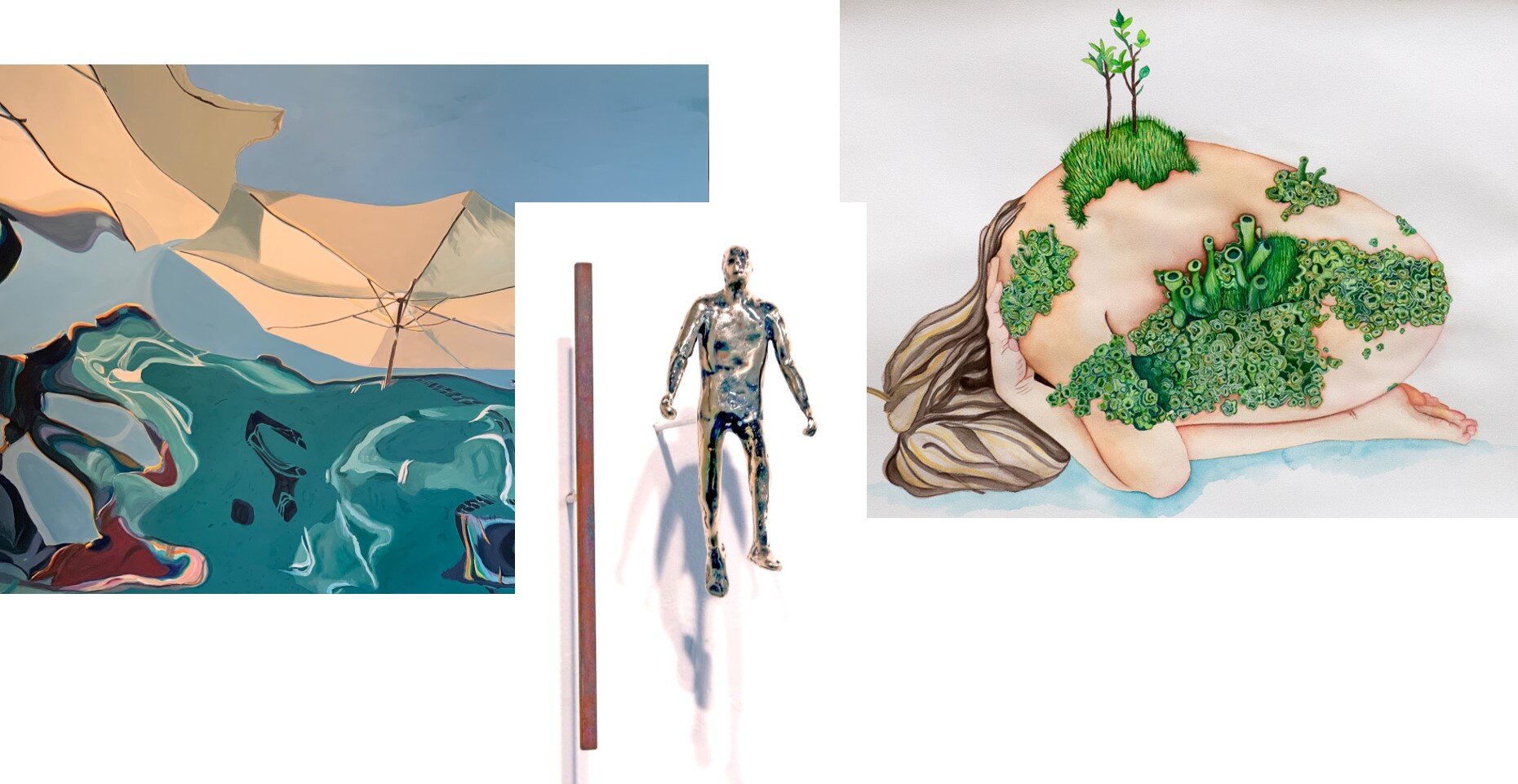 "Elemental Figures" Artworks by Amanda Adkins, Abbey Messmer, and John Tuomisto