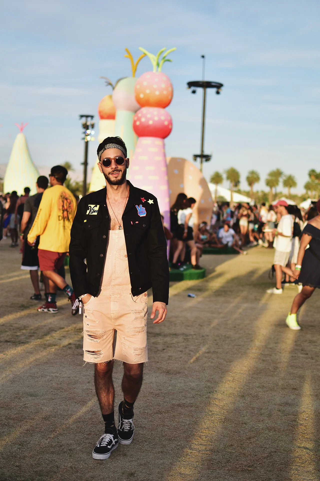 What I’m wearing: Levi’s denim jacket, ASOS overalls, Vans shoes, Wyeth Eyewear sunglasses