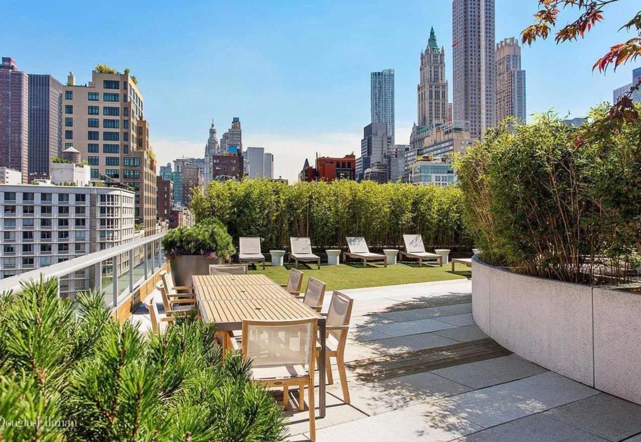 The Rooftop terrace is furnished to suit any need