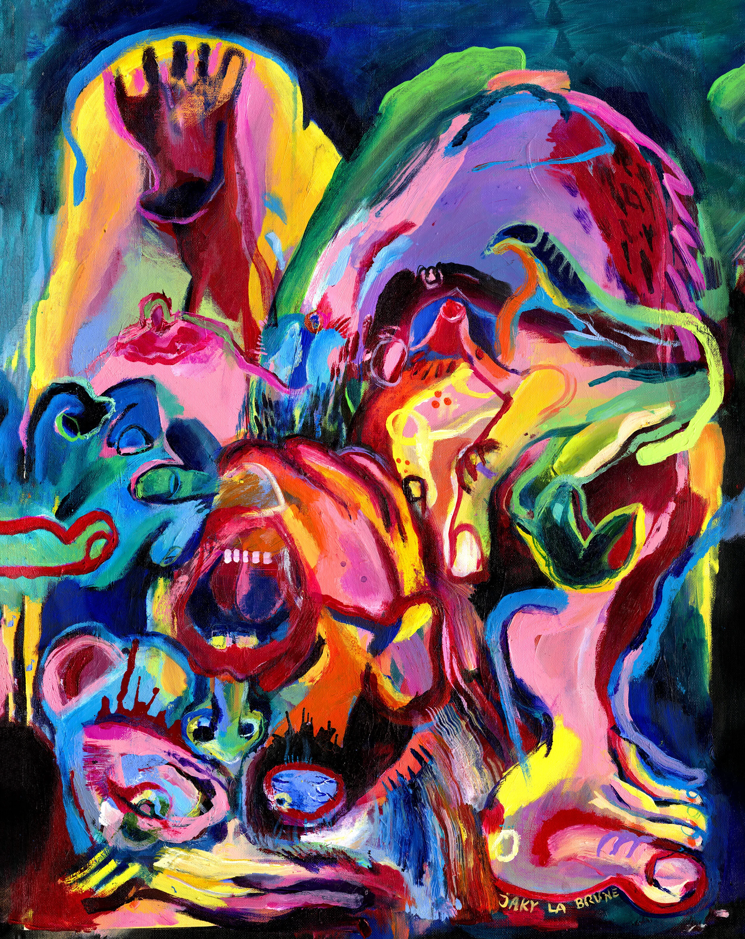 "METAMORPHOSE" acrylic painting on canvas, 61x46cm, 2020.