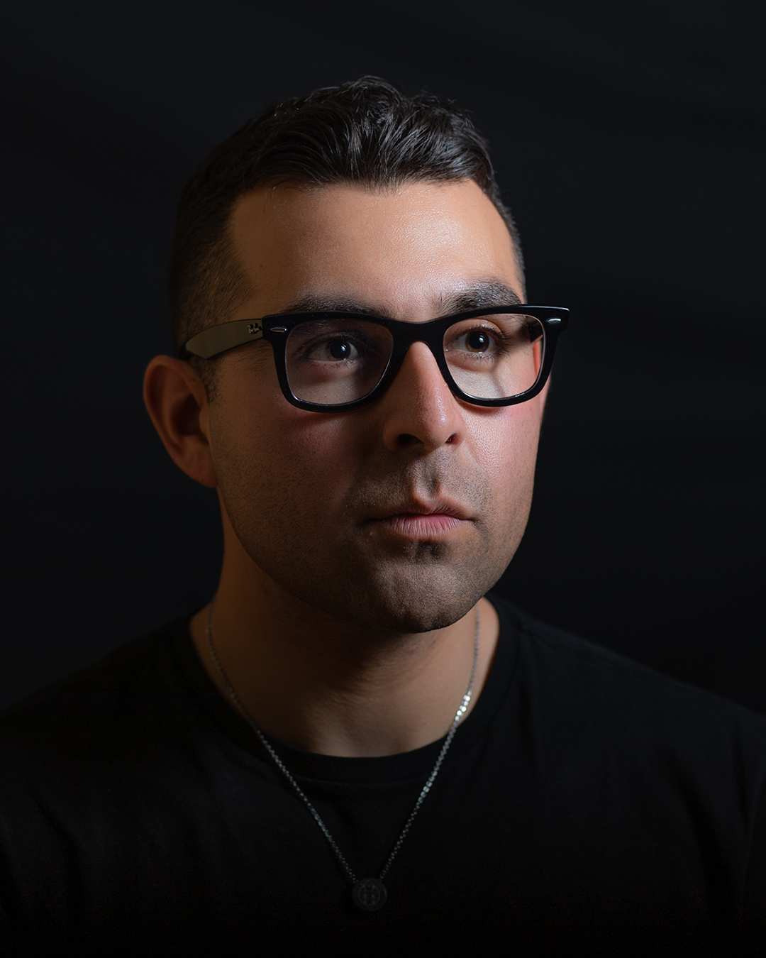 Portrait of Professional Man in San Francisco With Black Background