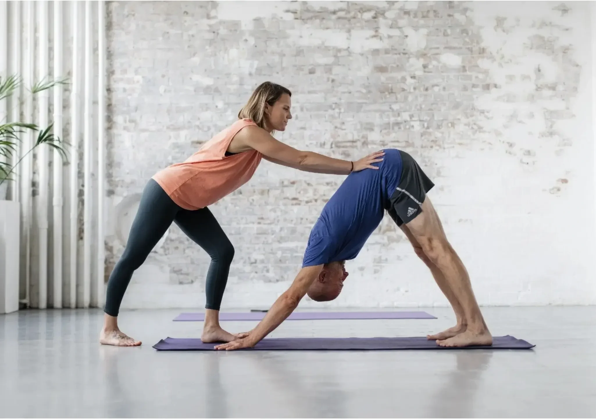 Yoga Adjustment Downward Dog