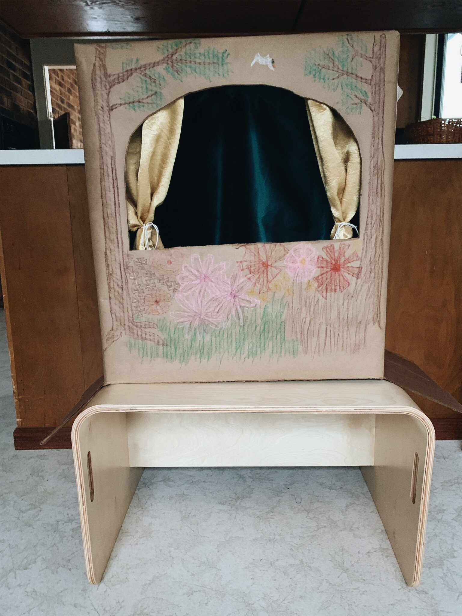  We made you a puppet theater. Main star was Nunny of course, topic was usually potty training… 