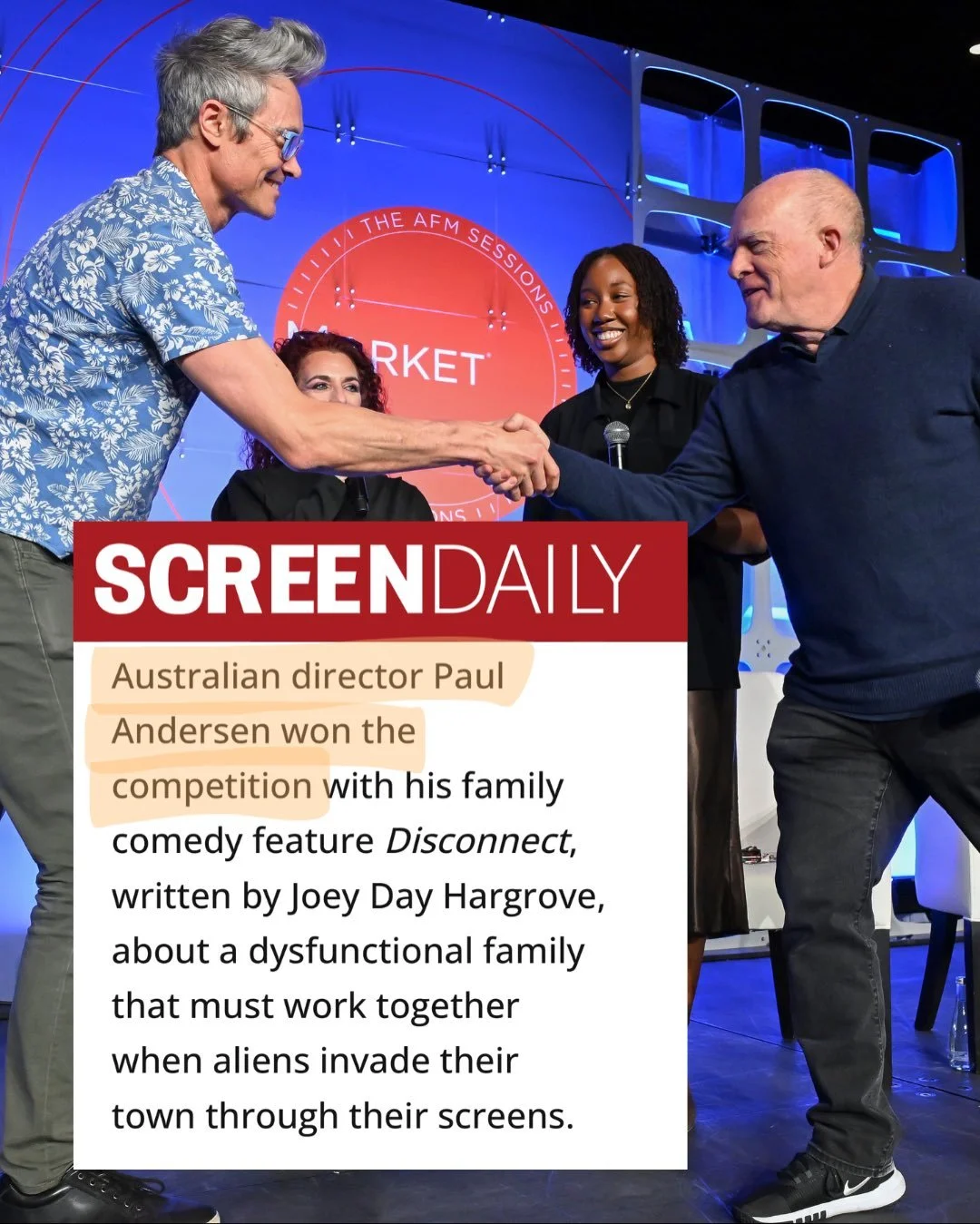 Abolutely thrilled to hear that TAKE CLASS and TAKE 2 alum, Paul Andersen, has won the AMERICAN FILM MARKET Pitching Competition.