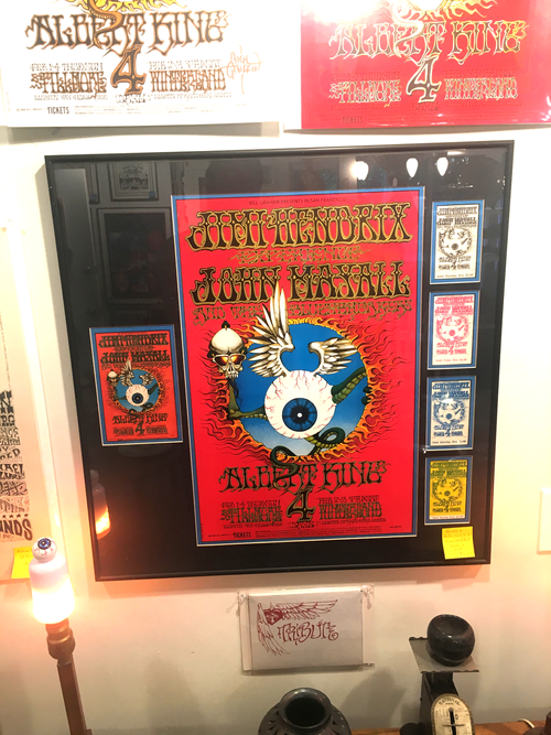 Jimi Hendrix BG-105-2 Poster, Postcard, +4 tickets, Rick Griffin