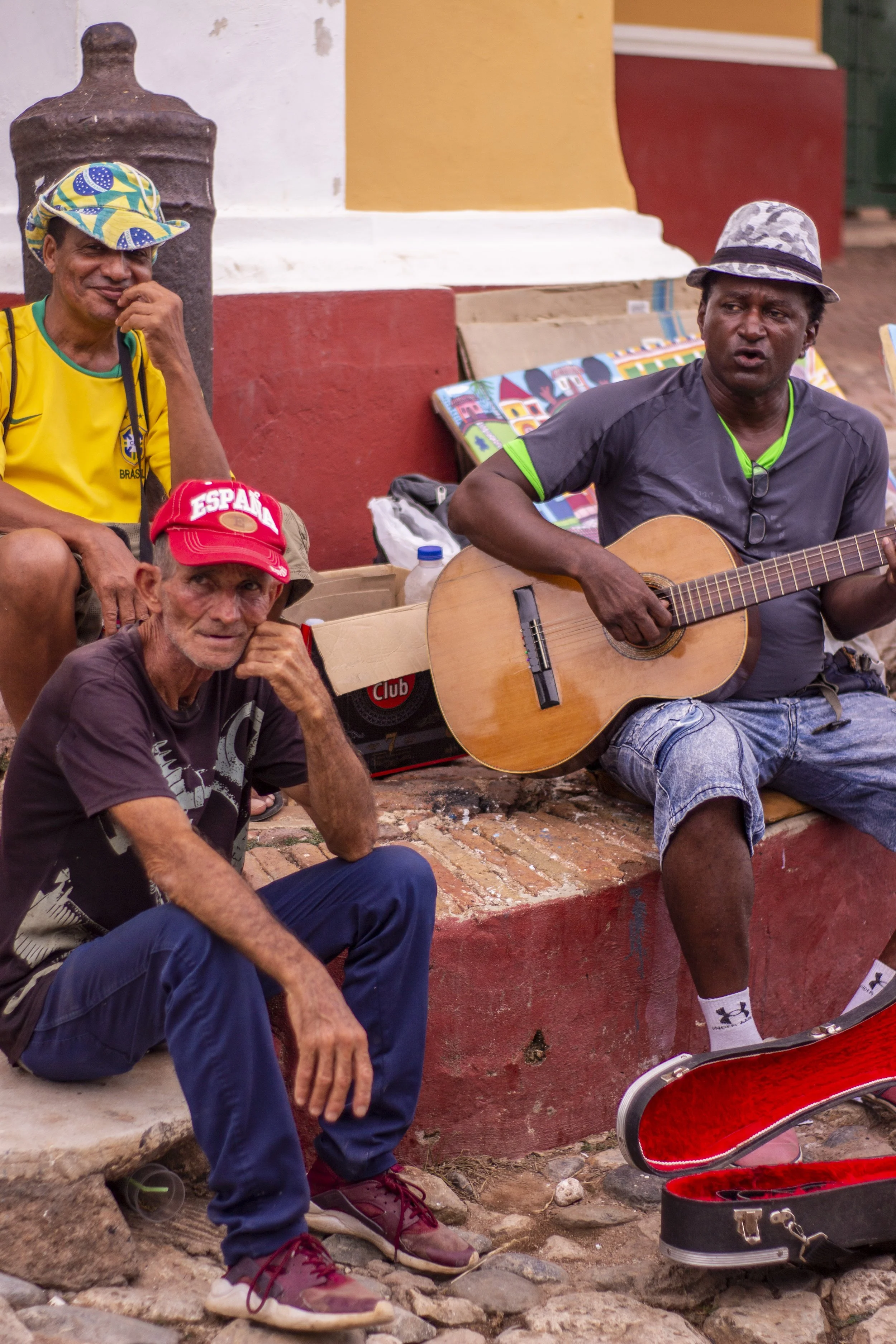Local musicians performing near Casa de la Musica