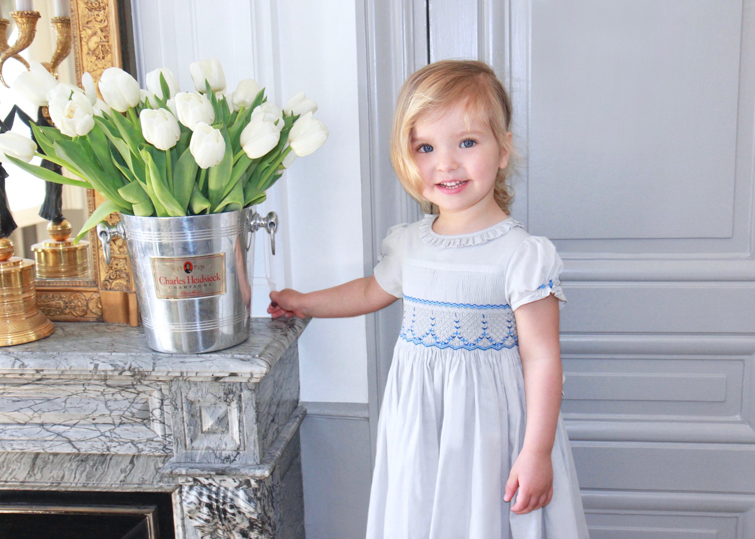Handmade Amandine smocked dress