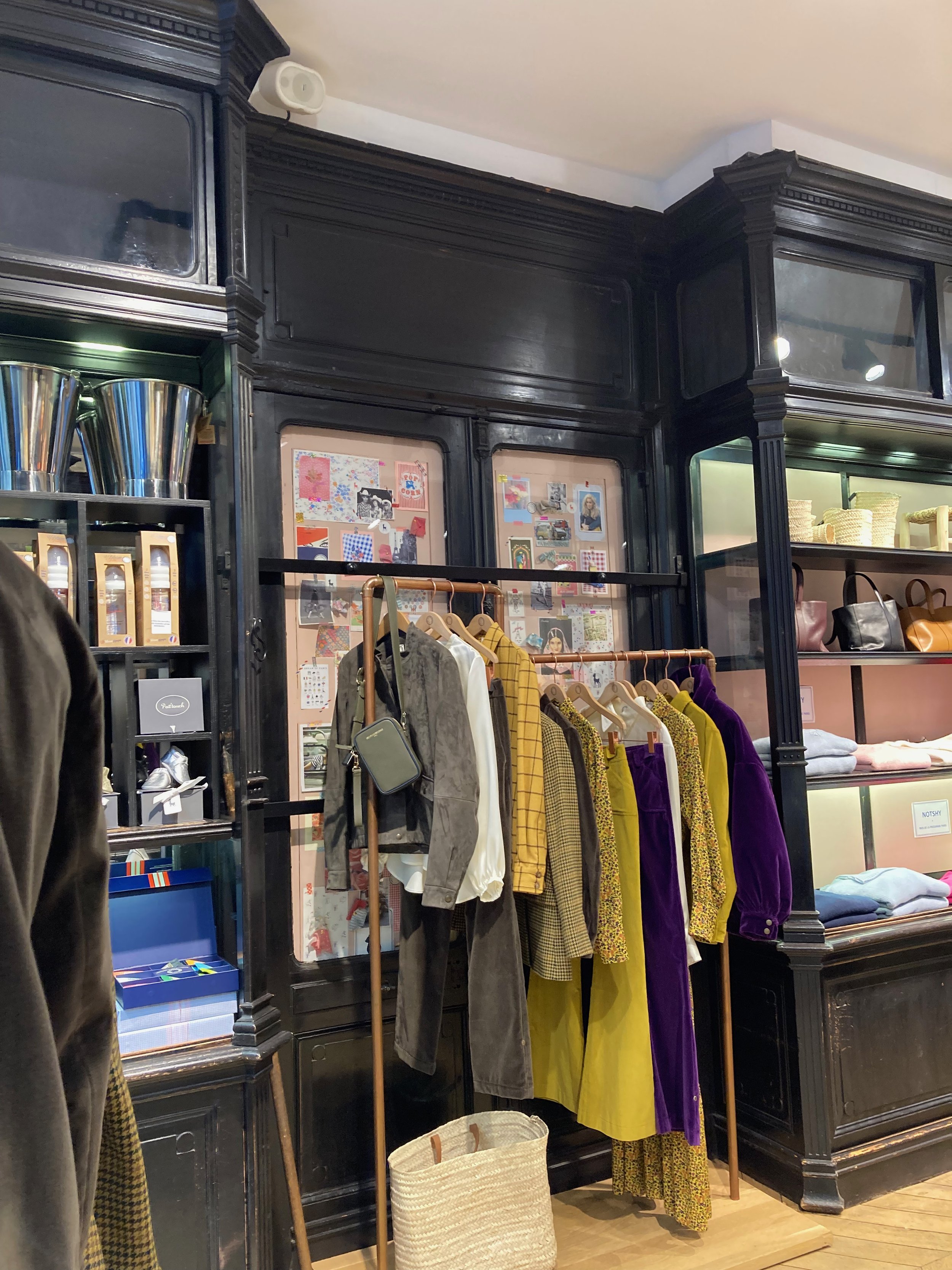  Inès de la Fressange urbane flagship store featuring high-end, Parisian-chic women's apparel, accessories &amp; housewares. Elegant French style Paris boutique 