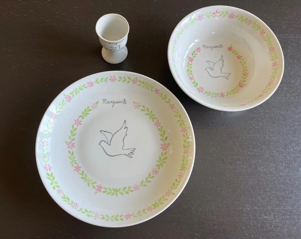 Christening baptism porcelain custom made gift paris