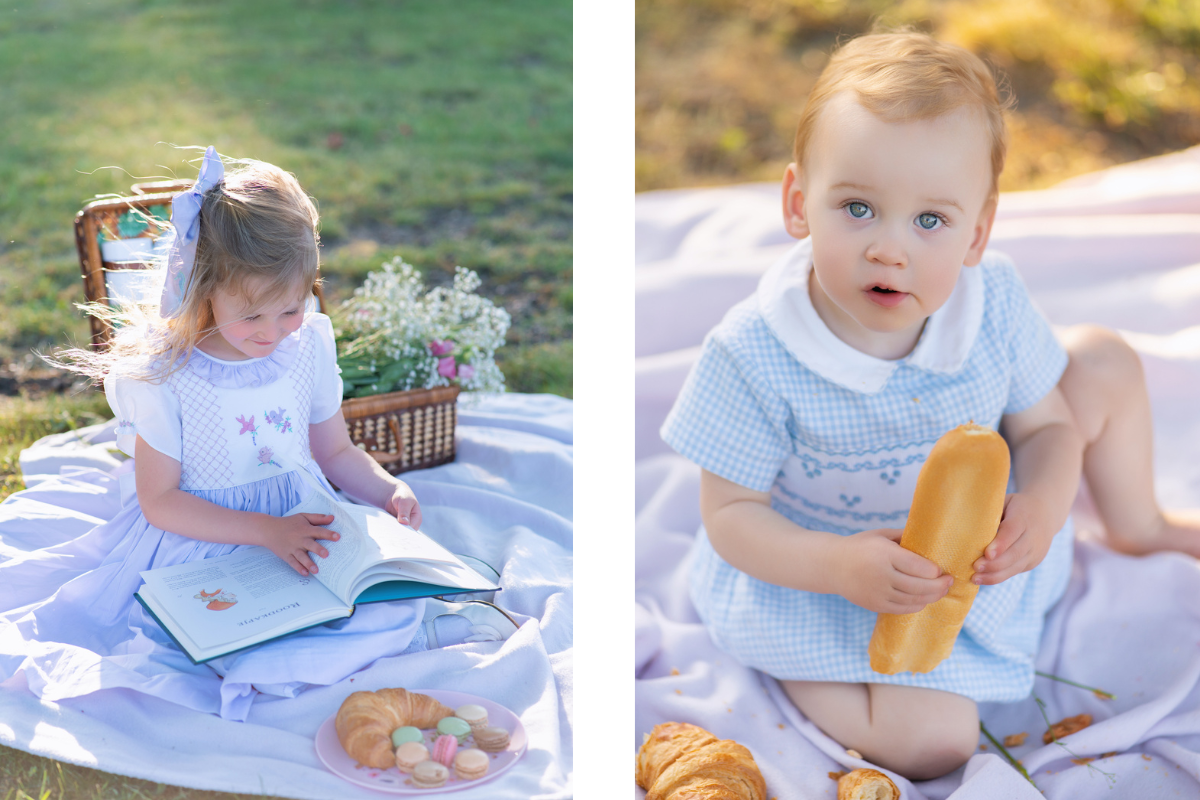 French children's goûter with a fresh baguette and pastry, traditional French afternoon snack, Parisian childhood, French food traditions