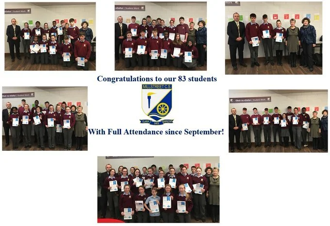 100% Attendance Certs