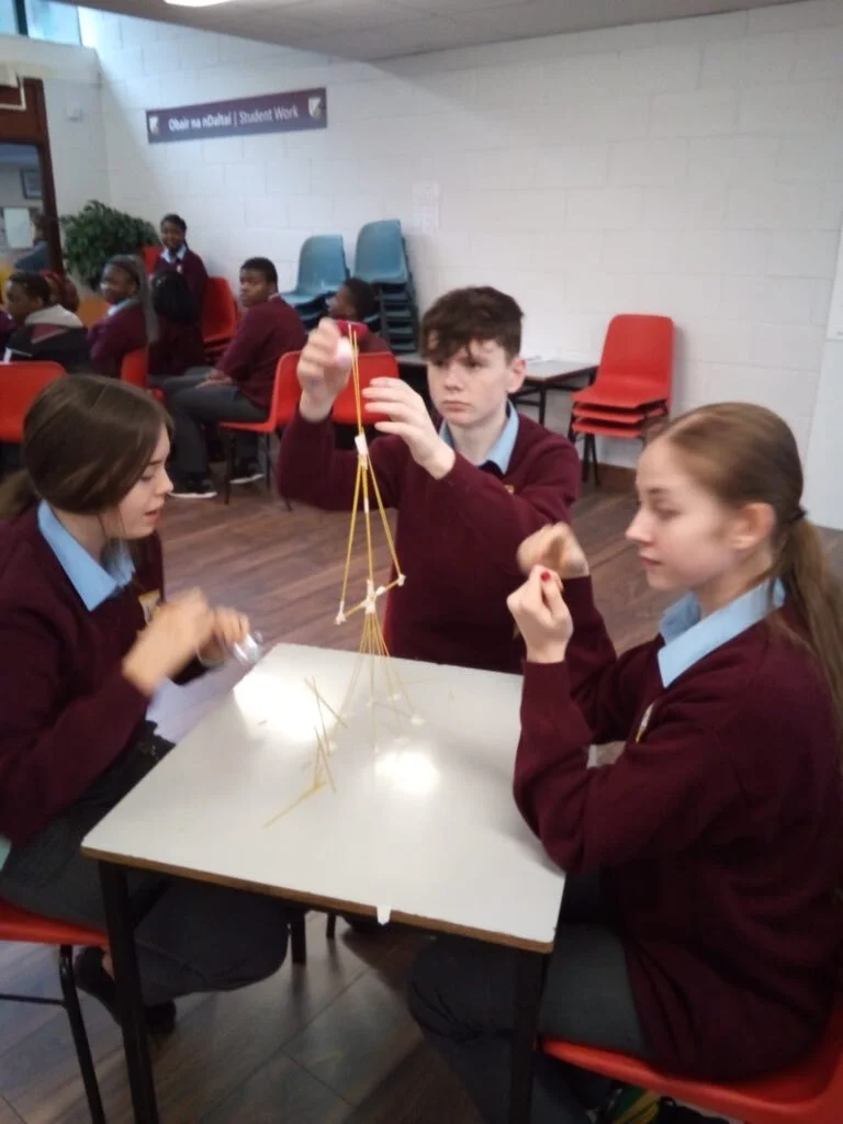 Practice for PISA with leaning tower of pasta!