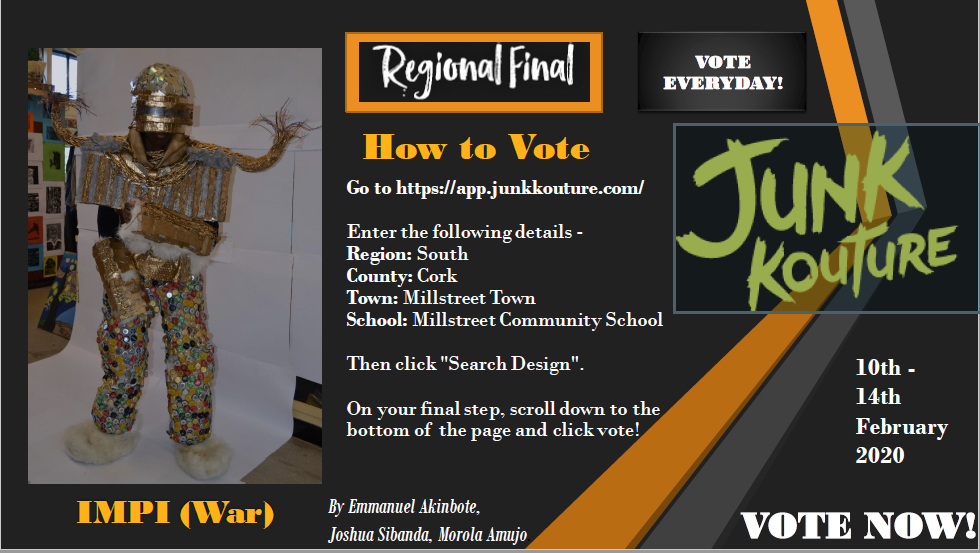 Junk Kouture needs your help! Get Voting!