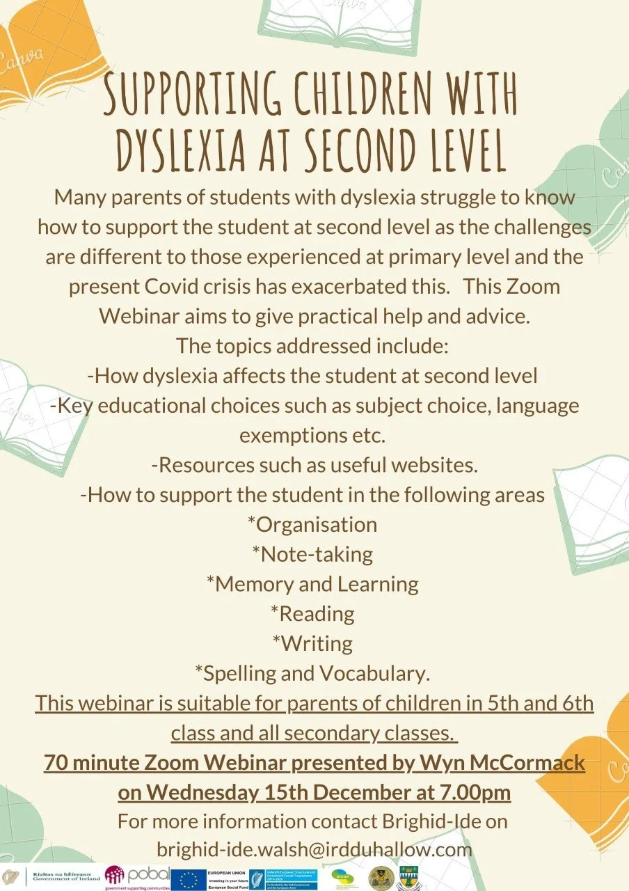 Dyslexia Course for Secondary School Students/ 5th and 6th Class