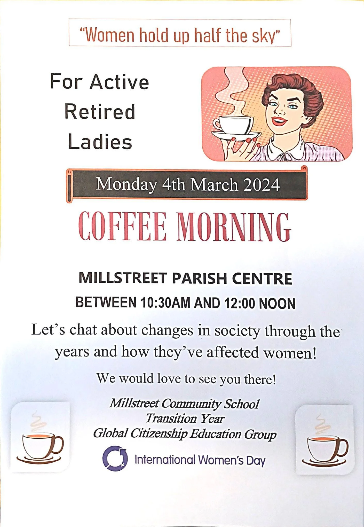 Coffee Morning- Memories and Experiences in a Time of Change!
