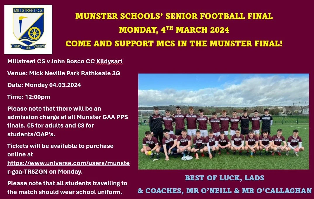 Munster Football Final on Monday