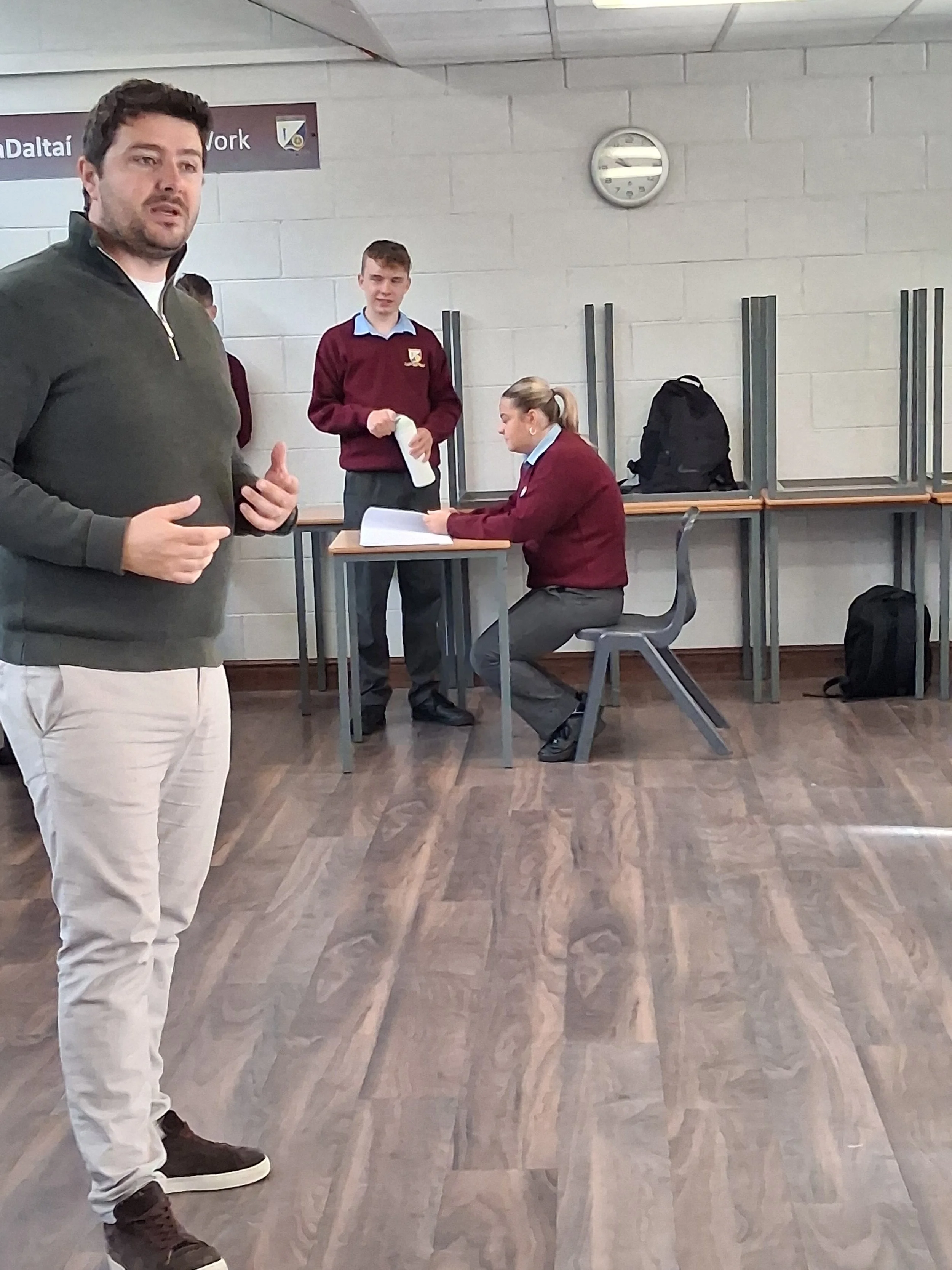 TY Students Enjoy Comedy &amp; Drama Workshop with Bernard Casey