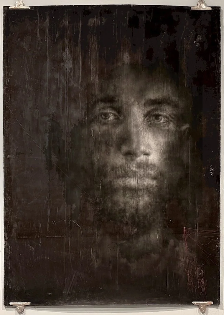 Tarik : The Face of a Modern Diaspora (Part II of charcoal triptych 450cm x 210cm)