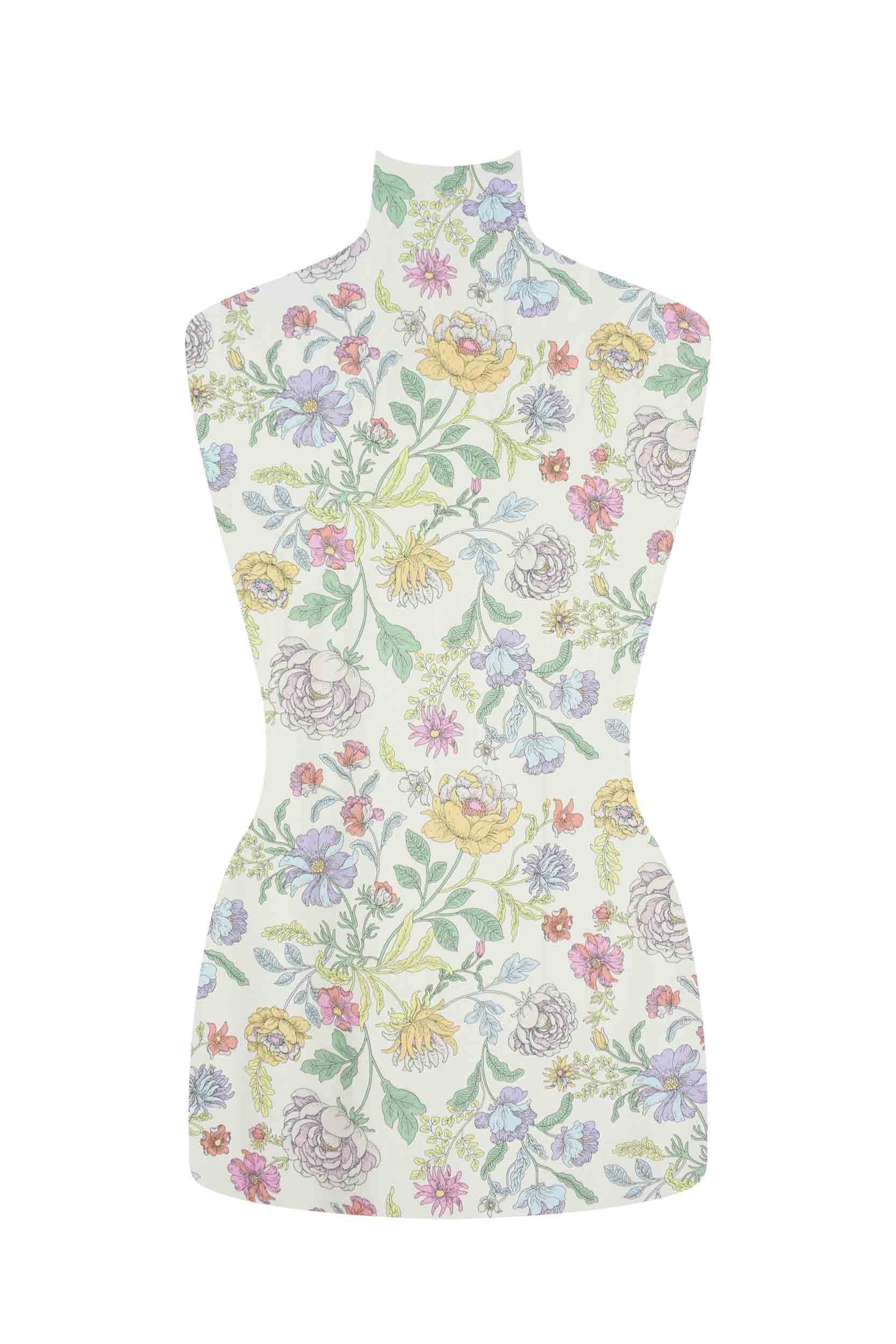 storrs london dress fabric richmond cream multi