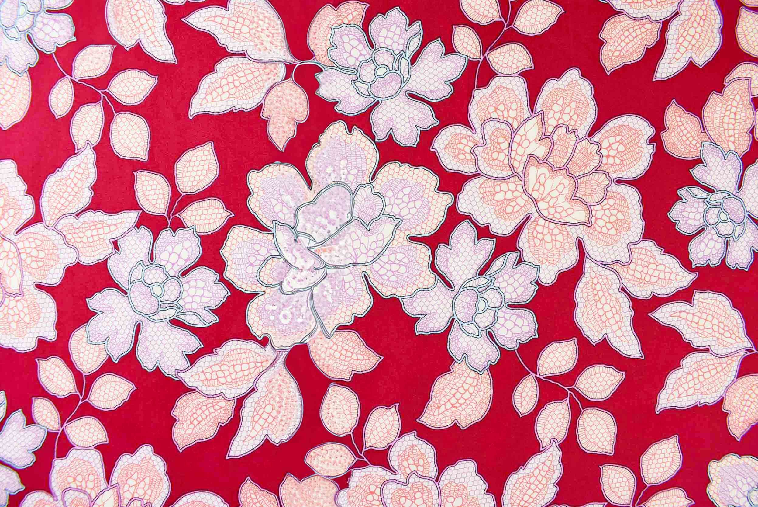 storrs london dress fabric chalfont red