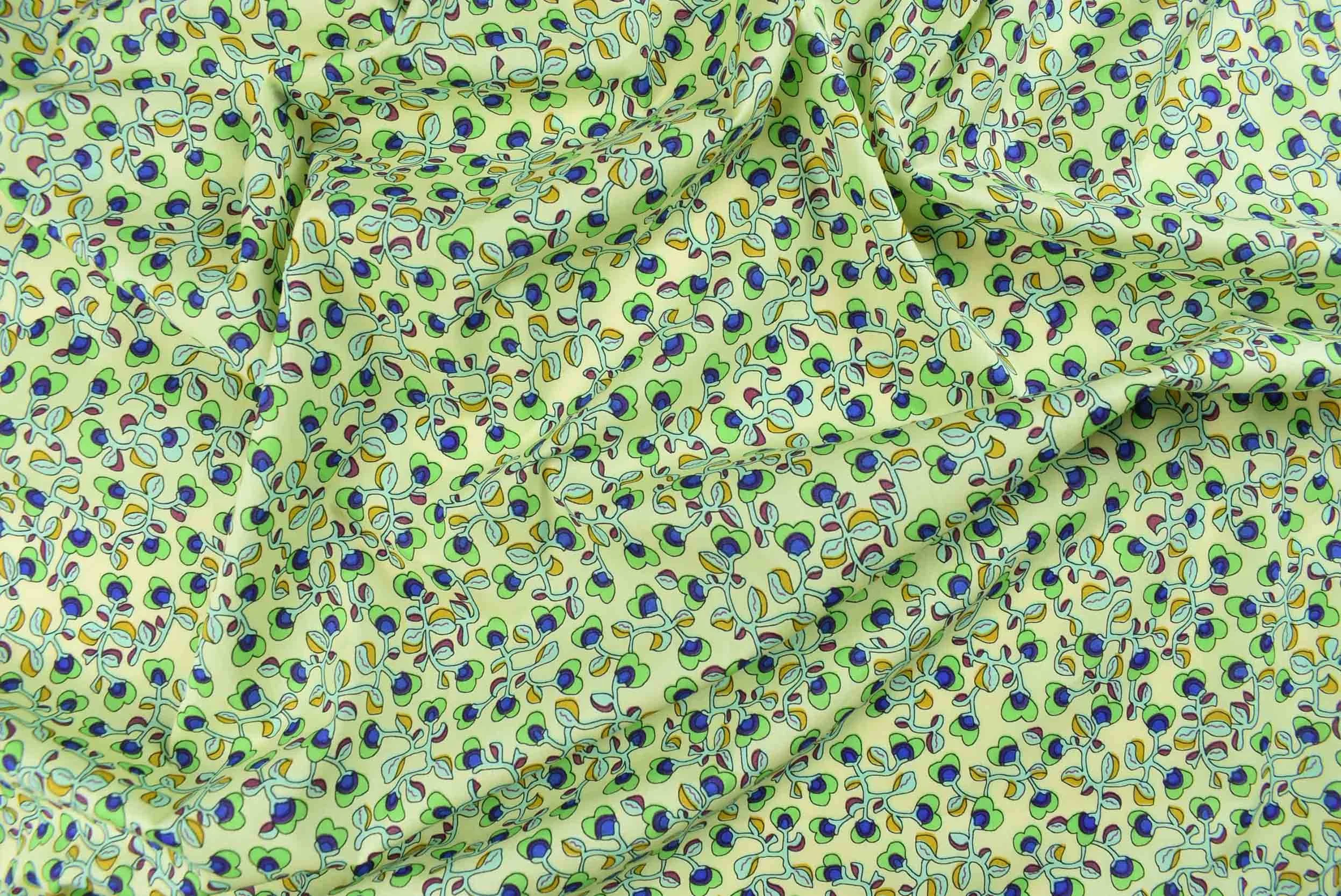 storrs london cecelia dress fabric lemon and blue